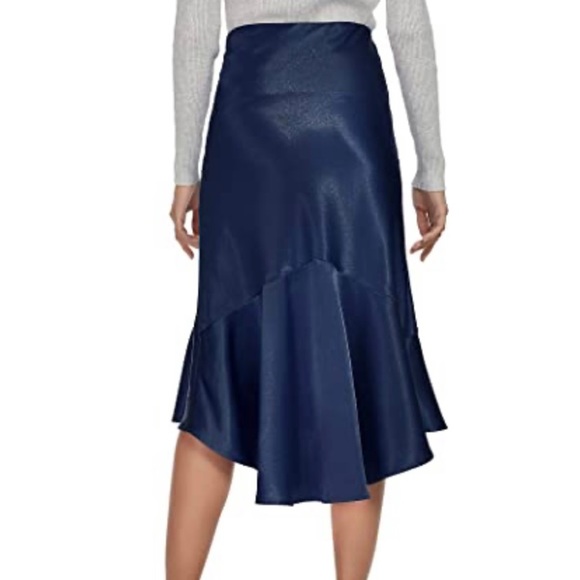 Silky Satin Fishtail Midi Flared Work Party Cutting Skirt (BRAND NEW WITH TAG) - Picture 2 of 7
